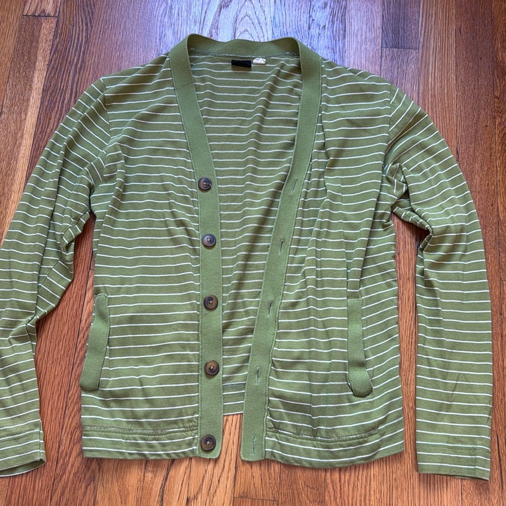 BDG vintage urban outfitters green striped cardigan